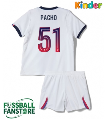 Paris Saint-Germain Willian Pacho #51 Replik Auswärtstrikot Kinder 2026-27 Kurzarm (+ Kurze Hosen)